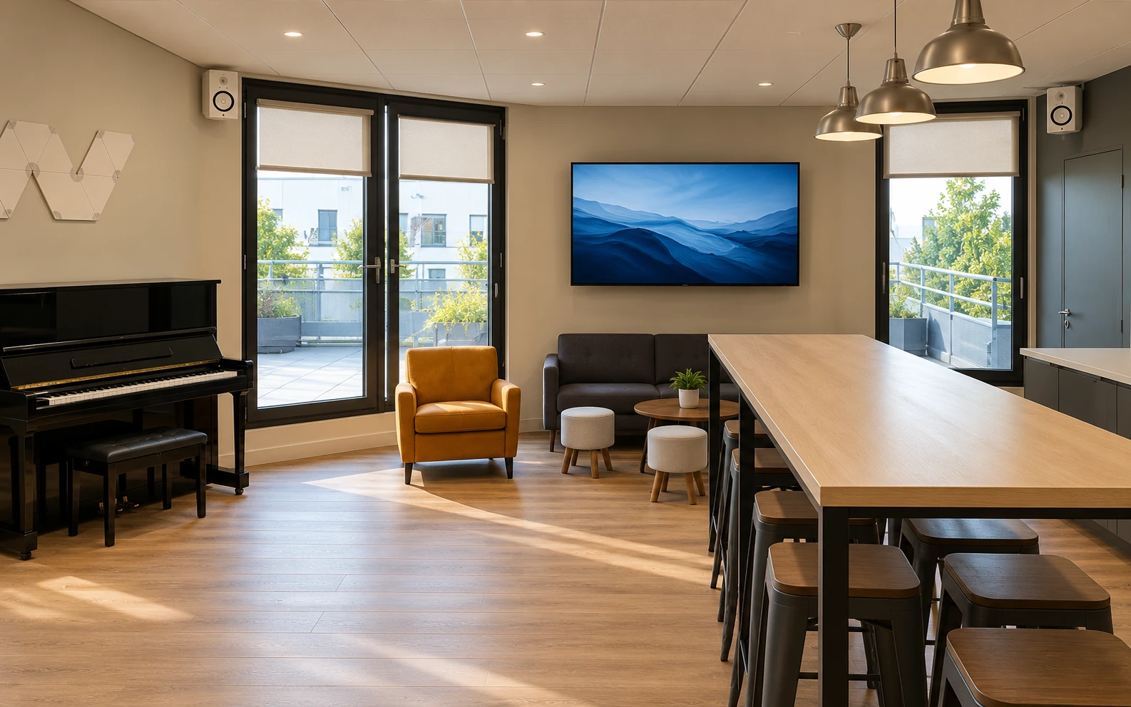 Visualisation inspirée d’une installation I-TV : Équipement audiovisuel · Entreprise